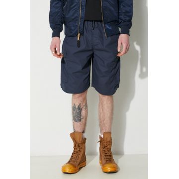 Universal Works pantaloni scurti Parachute Short barbati, culoarea albastru marin, 30159.NAVY