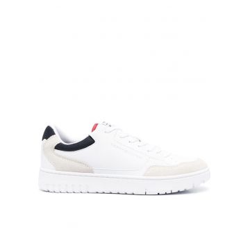 Pantofi sport barbati -  Piele naturala/Poliester reciclat - Alb - 44