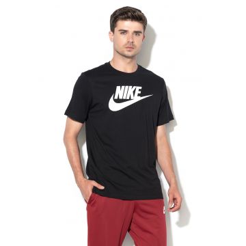 Tricou cu imprimeu logo Icon Futura - Negru/Alb optic