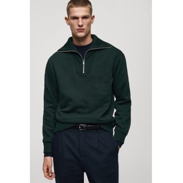 Bluza de trening regular fit cu fenta cu fermoar