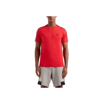 Tricou  EA7 Logo Series 30570 - Rosu/Negru