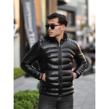 Geaca barbati groasa de iarna neagra 123450  D0-4