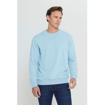 Bluza de trening din amestec de bumbac cu decolteu la baza gatului