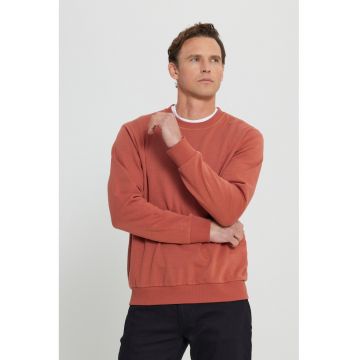 Bluza de trening din amestec de bumbac cu decolteu la baza gatului