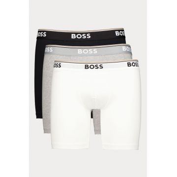 Set de boxeri cu banda logo in talie - 3 perechi - Negru/Gri/Albastru