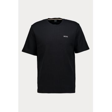 Tricou texturat de casa - Negru