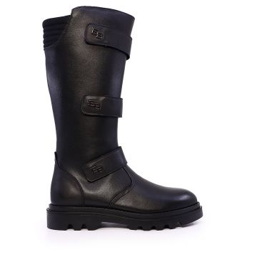 Cizme tip biker bărbați Enzo Bertini negre din piele naturală cu logo 3868BG556N Cizme tip biker bărbați Enzo Bertini negre din piele naturală cu logo 3868BG556N