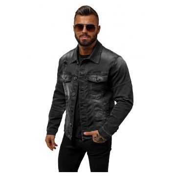 Jacheta de blugi barbati neagra  NB/MJ506NZ