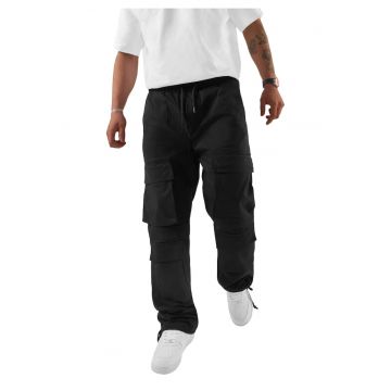 Pantaloni cargo relaxed Barbati Negri  O/G3019