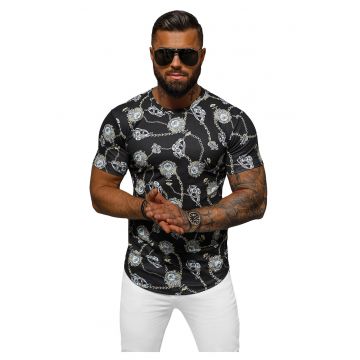 Tricou barbati negru  O/PT012