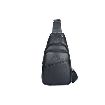 Geanta crossbody din piele cu logo