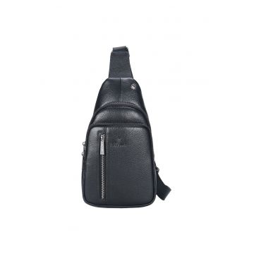Geanta crossbody din piele cu logo