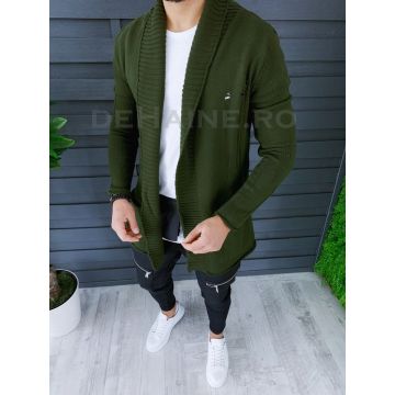 Cardigan barbati kaki slim fit ZR T3596 94-1/  k8-5