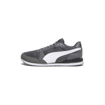 Pantofi sport de piele ecologica cu garnituri de plasa Runner