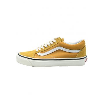 Tenisi unisex de panza cu garnituri de piele intoarsa Anaheim Old Skool - Galben
