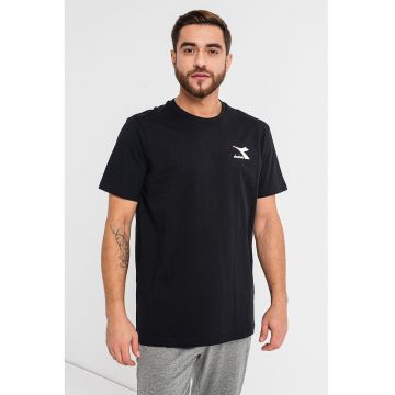 Tricou regular fit cu imprimeu Core - Negru