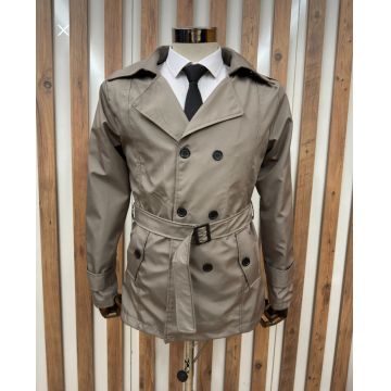 Palton barbati de primavara kaki slim fit B3871  O1-4.2