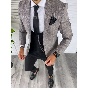 Sacou barbati in carouri slim fit 1263 P18-3.3