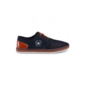 Tenisi barbati -  Navy Sherry Flats - Piele naturala - Albastru
