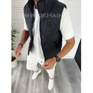 Vesta barbati slim fit neagra B7890 D1-2