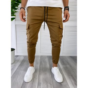 Pantaloni barbati maro smart casual B6052  N8-4.2