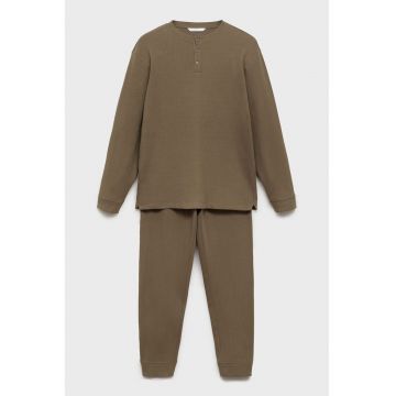 Pijama din amestec de bumbac cu pantaloni lungi