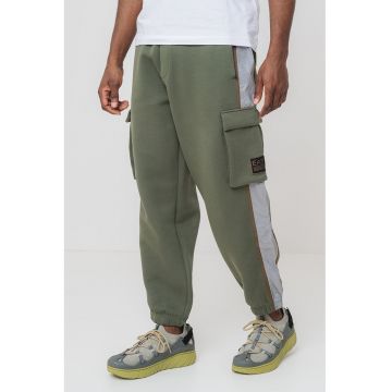 Pantaloni din amestec de bumbac cu snur