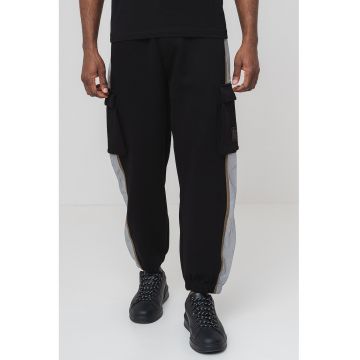 Pantaloni din amestec de bumbac cu snur