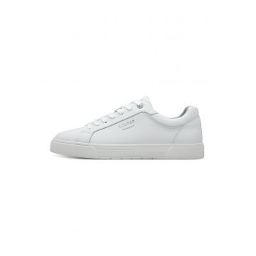 Pantofi sport uni de piele cu logo
