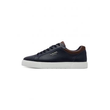 Pantofi sport uni de piele cu logo