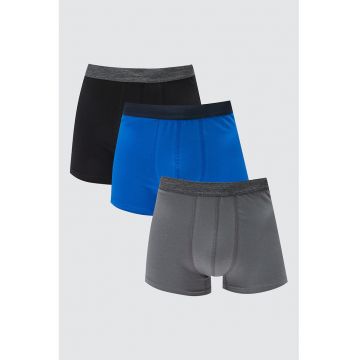 Set de boxeri cu model uni - 3 perechi