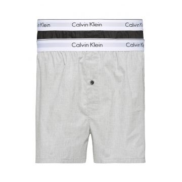 Set de boxeri slim fit din bumbac cu model - 2 perechi