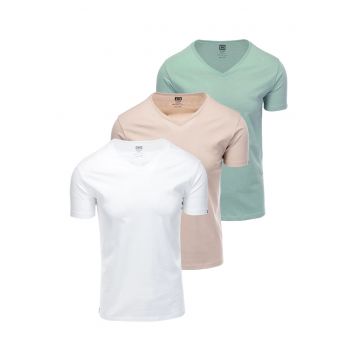 Set de tricouri uni de bumbac - 3 piese