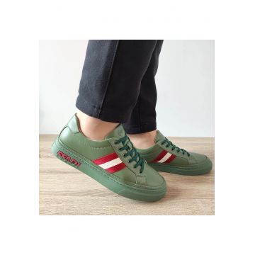 Pantofi Casual Barbati  68005 Verde Olive - Verde Olive