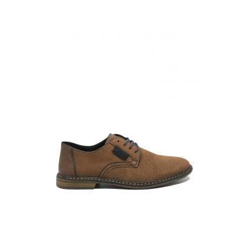 Pantofi casual  maro din piele intoarsa RIK13439-24