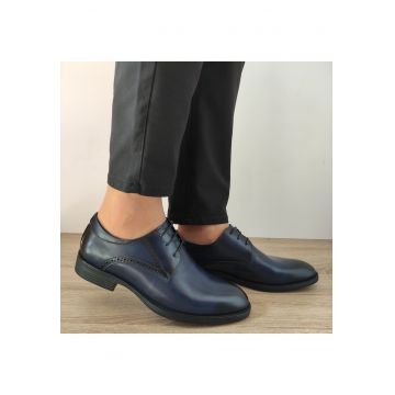 Pantofi Eleganti Barbati  Hkh2558 Albastri - Albastru