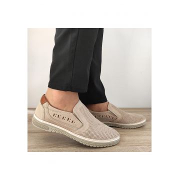 Pantofi Perforati Barbati  F15431-5 Apricot - 40 - Apricot