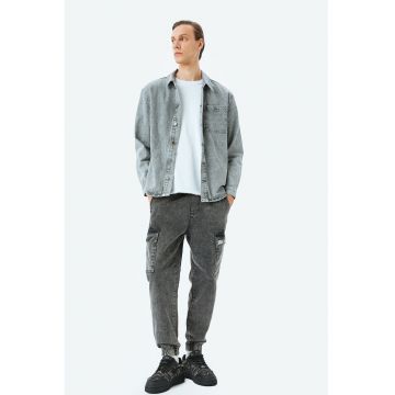 Pantaloni de bumbac cu mansete elastice