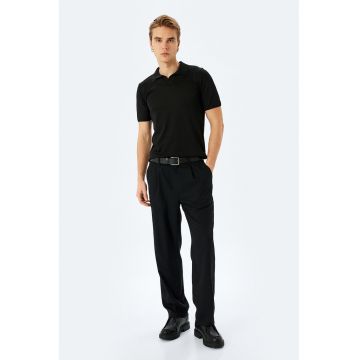 Pulover slim fit cu maneci scurte