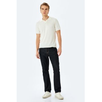 Pulover slim fit cu maneci scurte