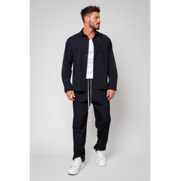Set camasa cu nasturi si pantalon lung Black 14323