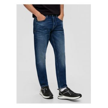 Blugi barbati - Shawn - cu talie medie - croiala Regular fit - Tapered Leg -  by s.Oliver - Albastru inchis - Albastru inchis