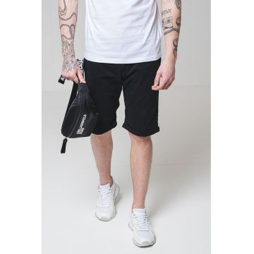 Pantaloni scurti din amestec de bumbac cu model uni
