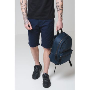 Pantaloni scurti din amestec de bumbac cu model uni