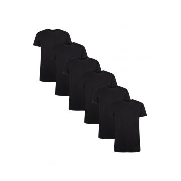 Set de tricouri slim fit - 6 perechi - Negru
