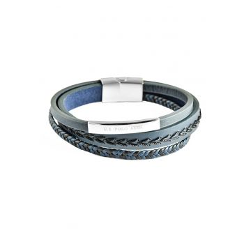 Bratara de piele cu model impletit