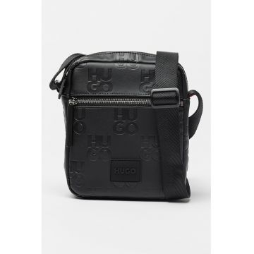Geanta crossbody de piele ecologica cu model logo Ethon