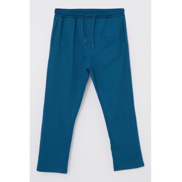 Pantaloni de trening cu talie ajustabila - Albastru petrol