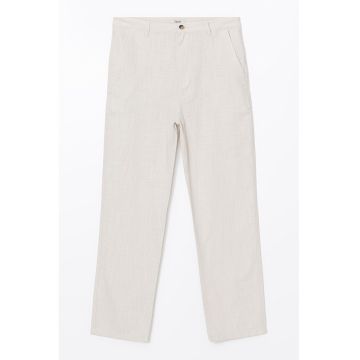 Pantaloni drepti de bumbac