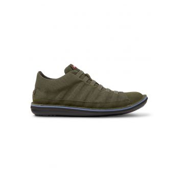Pantofi casual de panza cu garnituri de piele intoarsa Beetle - Kaki